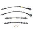 BRAKE HOSE SET, STAINLESS STEEL BRAIDED, GOODRIDGE, CLEAR