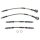 BRAKE HOSE SET, STAINLESS STEEL BRAIDED, GOODRIDGE, CLEAR