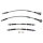 BRAKE HOSE SET, STAINLESS STEEL BRAIDED, GOODRIDGE, CLEAR