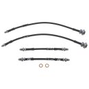 BRAKE HOSE SET, STAINLESS STEEL BRAIDED, GOODRIDGE, BLACK