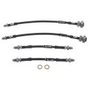 BRAKE HOSE SET, STAINLESS STEEL BRAIDED, GOODRIDGE, BLACK