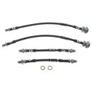 BRAKE HOSE SET, STAINLESS STEEL BRAIDED, GOODRIDGE, BLACK
