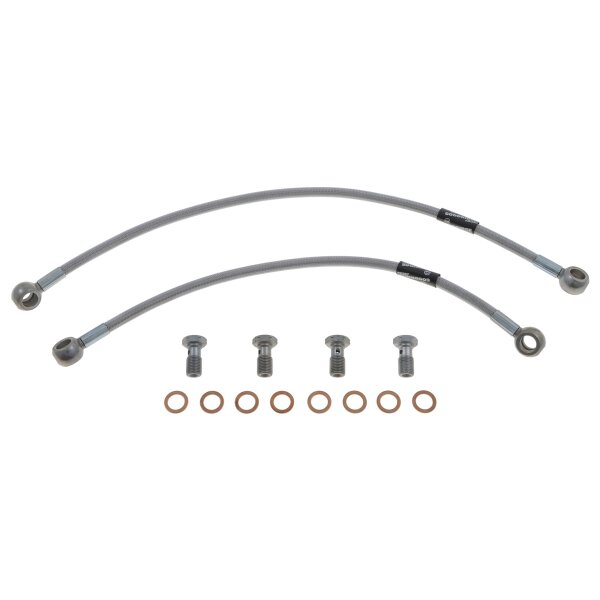 BRAKE HOSE SET, STAINLESS STEEL BRAIDED, MASTER CYLINDER TO PDWA