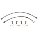 BRAKE HOSE SET, STAINLESS STEEL BRAIDED, MASTER CYLINDER...