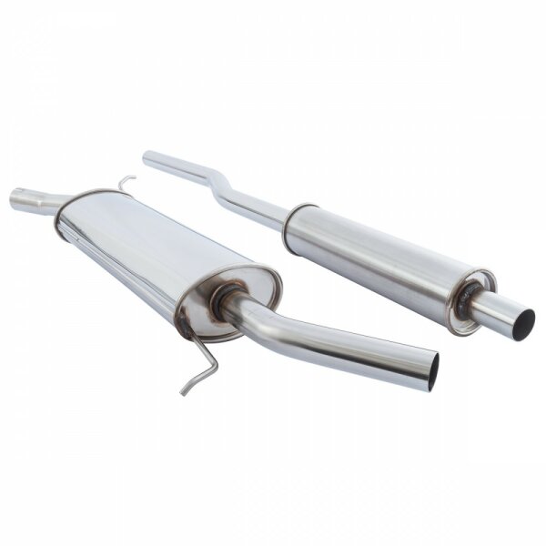 EXHAUST SYSTEM RC50, SIDE EXIT TWIN BOX, STAINLESS STEEL