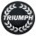 Triumph-Emblem Lorbeerkranz, zu Moto-Lita-Lenkr&auml;dern