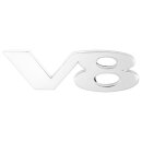 BADGE V8 SILVER