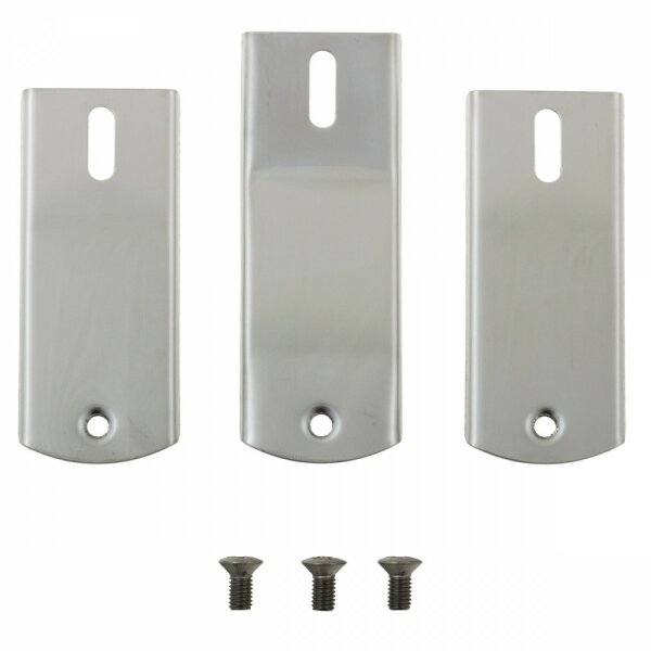 BRACKET SET, GRILLE MOUNTING, STAINLESS STEEL, 3 PCE