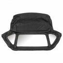 HOOD, FOLDING FRAME, VINYL, OE GRADE, BLACK, WITH HEADER RAIL, ZIP OUT REAR WINDOW