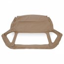 HOOD, FOLDING FRAME, VINYL, BEIGE, NO HEADER RAIL