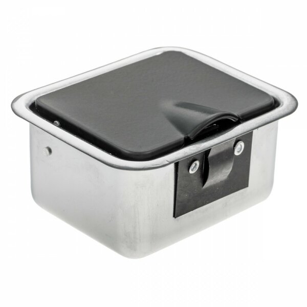 ASHTRAY, BLACK LID/CHROME SURROUND