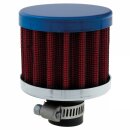 FILTER, ENGINE BREATHER, 12MM INLET, BLUE, AFTERMARKET