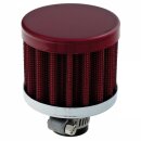 FILTER, ENGINE BREATHER, 12MM INLET, CRANKCASE, RED,...