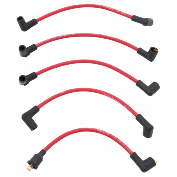 HT LEAD SET, SILICONE, RED, 8MM