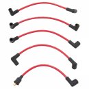 HT LEAD SET, SILICONE, RED, 8MM