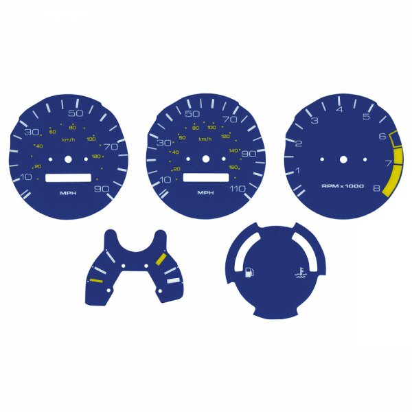 GAUGE FACE SET BLUE