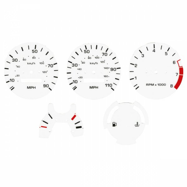 GAUGE FACE SET WHITE