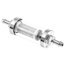 FUEL FILTER, CHROME &amp; GLASS 1/4&quot; (6MM)