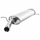 EXHAUST, SILENCER, RC40 SIDE EXIT, STAINLESS STEEL