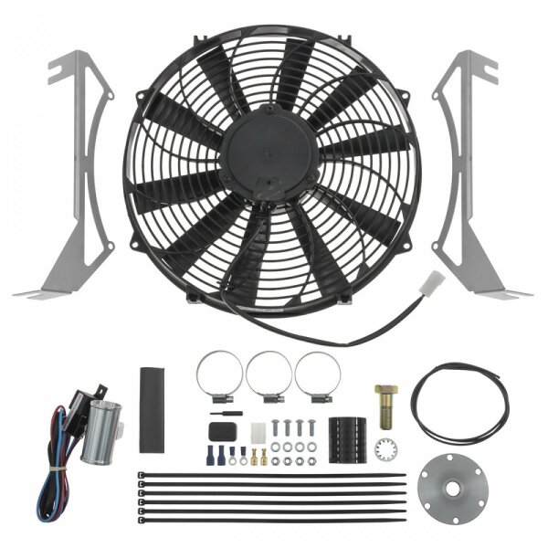 COOLING FAN KIT, REVOTEC, SUCTION TYPE, 350MM - POSITIVE EARTH