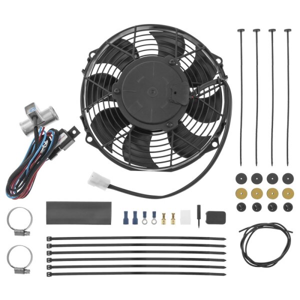 COOLING FAN KIT, REVOTEC, SUCTION TYPE, 255MM - NEGATIVE EARTH