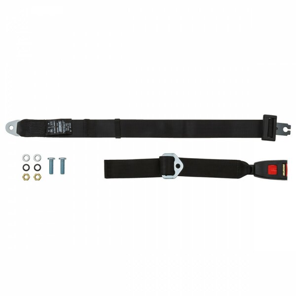 SEAT BELT, REAR, STATIC, LAP ONLY, BLACK, EACH