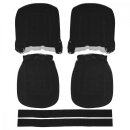 SEAT COVER SET, FRONT, VINYL, BLACK