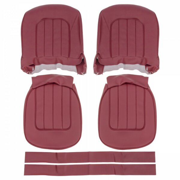 SEAT COVER SET, FRONT, VINYL, RED