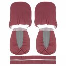 SEAT COVER SET, FRONT, VINYL, RED