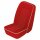 SEAT COVER SET, VINYL, RED/WHITE PIPING, PAIR