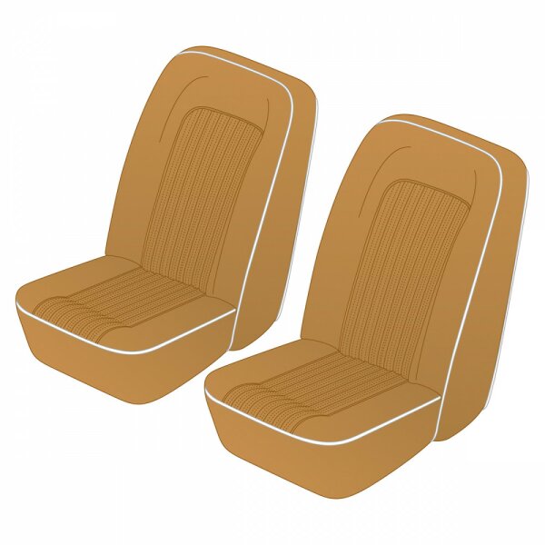 SEAT COVER SET, VINYL, LIGHT TAN, PAIR