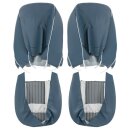 SEAT COVER SET, VINYL, MIDNIGHT BLUE/WHITE PIPING, PAIR