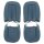 SEAT COVER SET, VINYL, MIDNIGHT BLUE/WHITE PIPING, PAIR