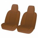 SEAT COVER SET, VINYL, NEW TAN, PAIR