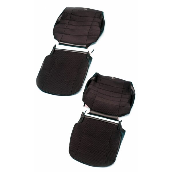 SEAT COVER SET, FULL CLOTH FACE BLACK