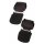 SEAT COVER SET, FULL CLOTH FACE BLACK
