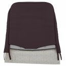 SEAT COVER, FRONT, FOLDING SQUAB, VINYL, MAROON
