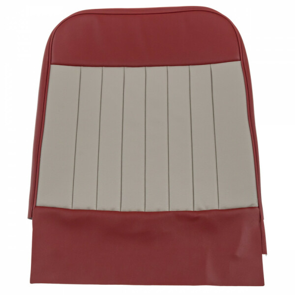 SEAT COVER, FRONT, FOLDING SQUAB, VINYL, DUOTONE, CHEROKEE RED GREY