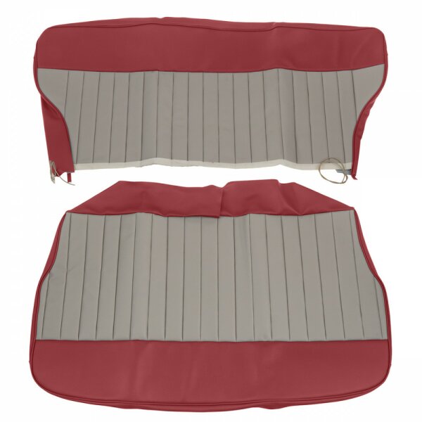 SEAT COVER SET, REAR, 2 DOOR, VINYL, DUOTONE, CHEROKEE RED