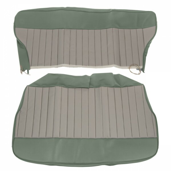 SEAT COVER SET, REAR, 2 DOOR, VINYL, DUOTONE, PORCELAIN GREEN