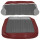 Sitzbezug hinten, Vinyl 2-farbig, cherokee rot - grau,                          4-t&uuml;rig 62-64