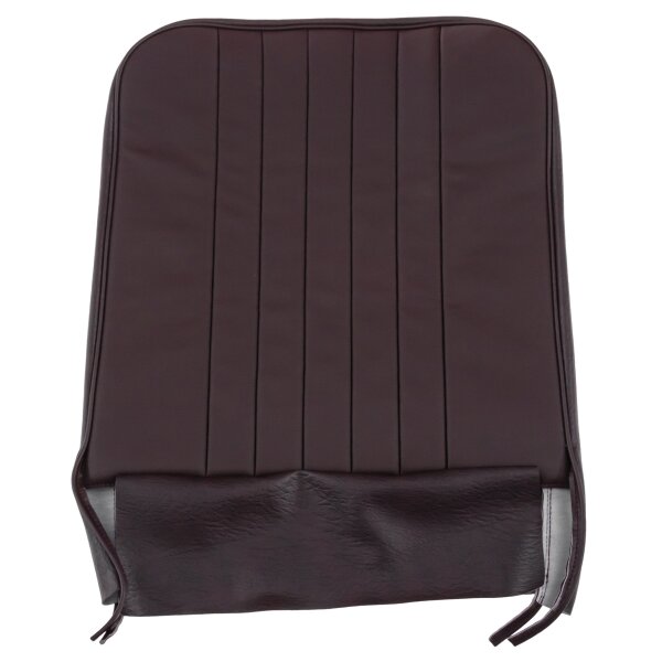 SEAT COVER MM 56-59 FRONT, FIXED SQUAB MAROON, LEATHER