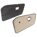 DOOR PANELS, BLACK/RED PIPING, PAIR, MGB 68-69