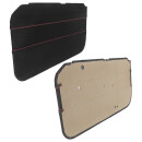 DOOR PANELS, BLACK/RED PIPING, PAIR