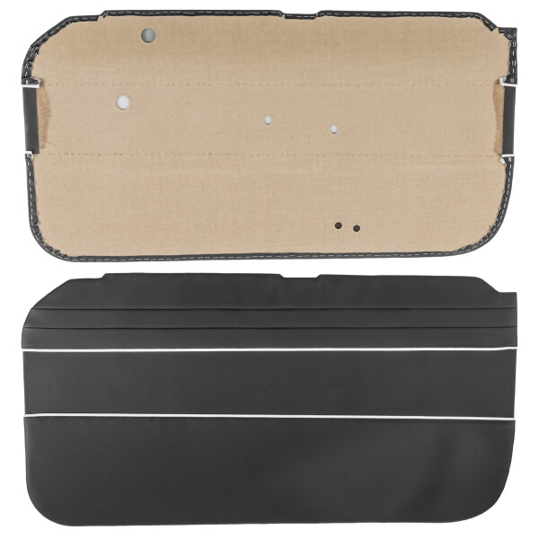 DOOR PANELS, BLACK/WHITE PIPING, PAIR