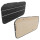 DOOR PANELS, BLACK/WHITE PIPING, PAIR