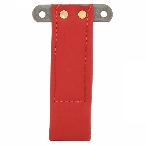 DOOR PULL STRAP LEATHER RED