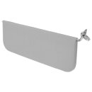 SUN VISOR, END MOUNT, WITH MIRROR, LIGHT GREY