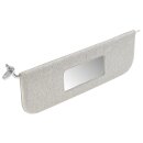 SUN VISOR, END MOUNT, WITH MIRROR, WHITE FLECK
