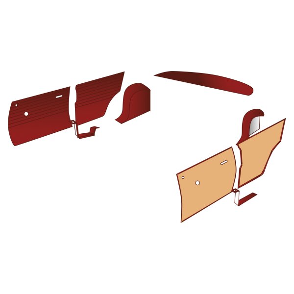 Innenverkleidungs-Satz Vinyl, rot MINI 69-00